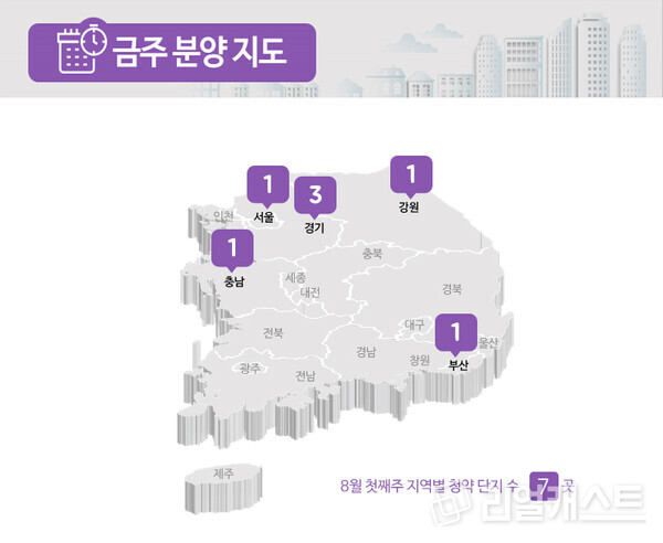 [8월 1주 분양동향] 활기차게 문 연 8월 분양시장…서울·경기 등 5400여 가구 분양